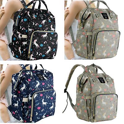 LEQUEEN Unicorn Mommy  Diaper Bag Backpack Maternity Baby Nappy Bag