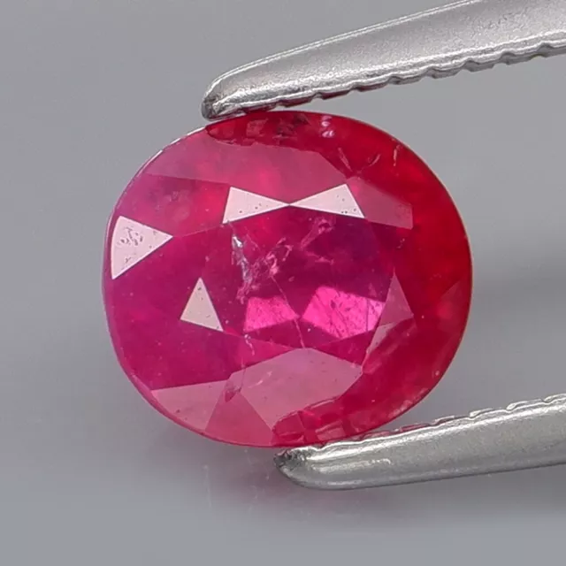 1.21Ct.Best Color Natural Hot Red Pink UNHEATED Ruby Winza,Tanzania Good Luster