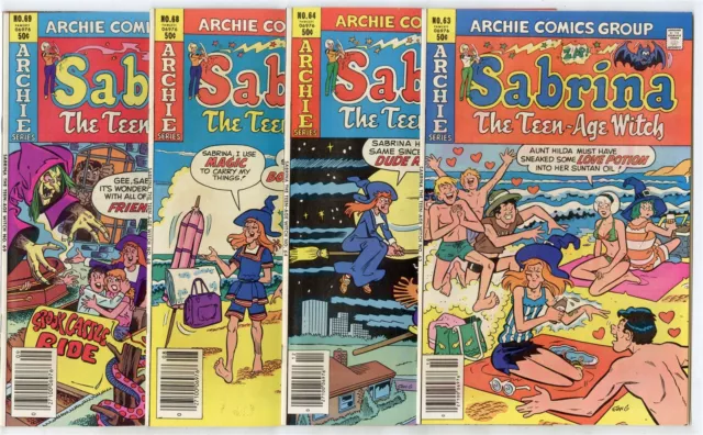 Sabrina the Teen-Age Witch #63, 64, 68, 69  avg. NM- 9.2  Archie  1980  No Resv