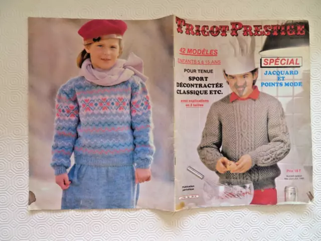 Catalogue  TRICOT PRESTIGE special  N°30- 1985 aig/crochet jacquard enfants