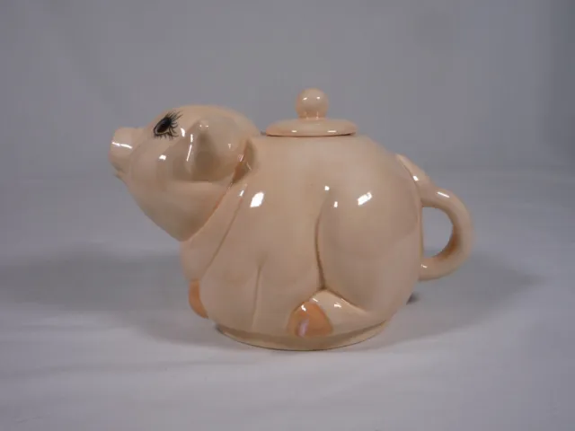 Cute Pig Teapot with Lid Big Eyes Great Condition Collectible Pink Novelty Great