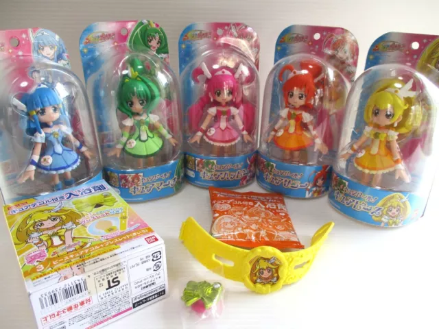 Glitter force Precure KAWAII Girls Figure Doll Toy Set Pretty Cure JAPAN  Used