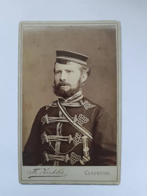 1885 Clausthal Corps Borussia CDV mit Widmung Studentika