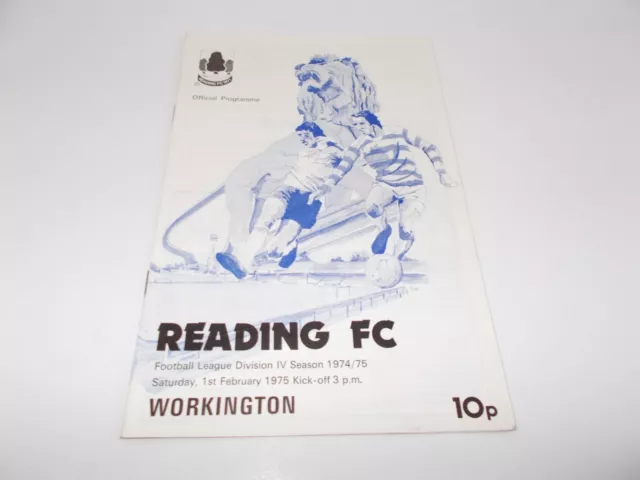 Reading v Workington 74/75