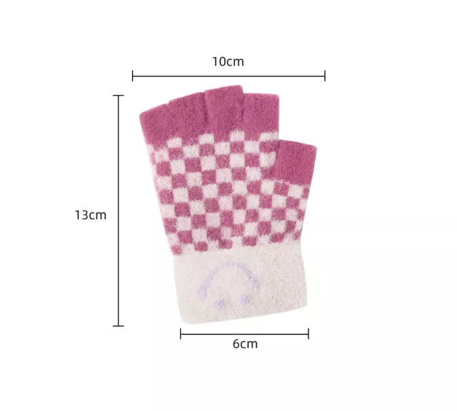 TARRAMARRA® Kids Fingerless Ultra Plush-Knit Gloves Soft Warm Stretchable Mitten 3