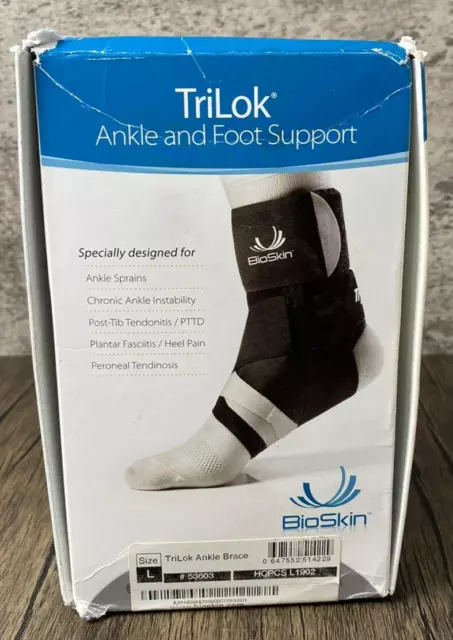 NEW BIO SKIN TriLok Foot and Ankle Support System Large 53603 Black ...