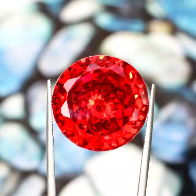 100 Ct GIE Certified Natural  Zircon Cambodian Round Cut Red Best Loose Gemstone