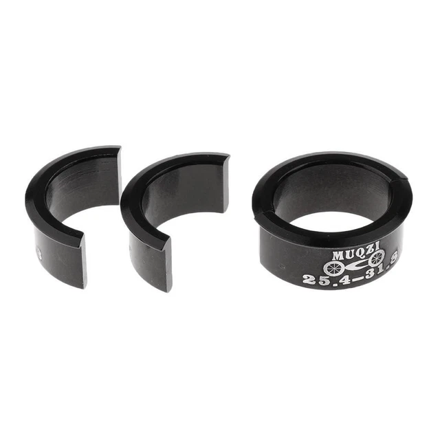 Mountain Bike  Handlebar Shim 25.4mm Handlebar to 31.8mm Stem Black