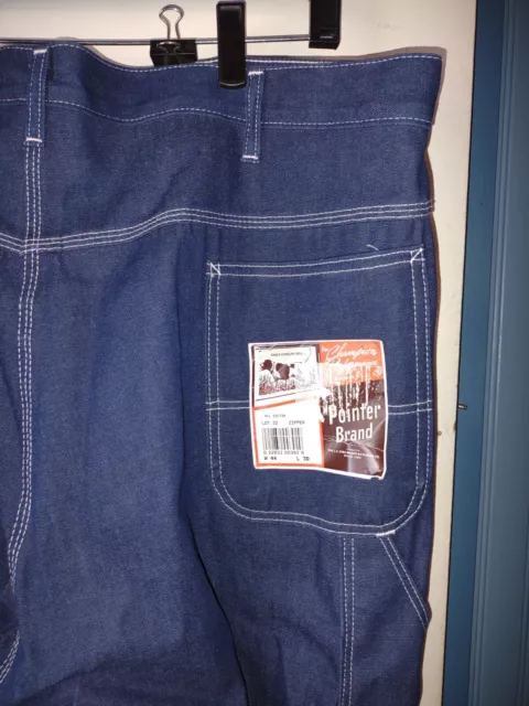 Vintage LC King Pointer Brand King's Carolina Bill Denim Jeans USA 44x30 NEW