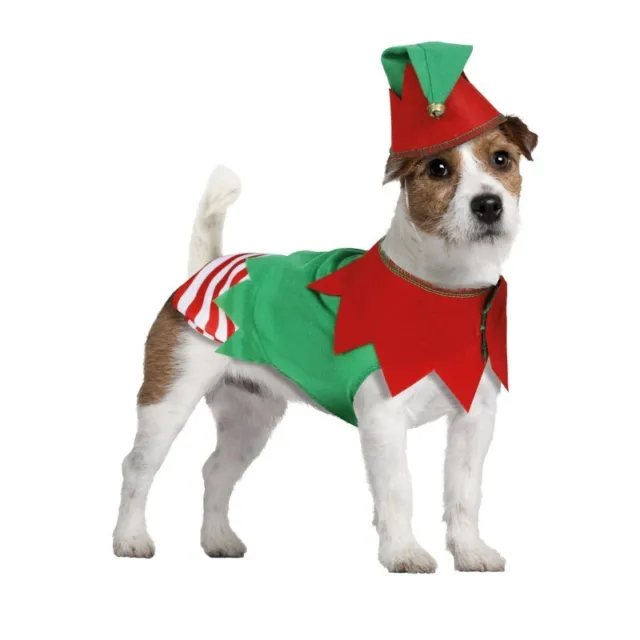 Costume Da Elfo Per Cane Natale Carnevale Vestito Guirma Cani Unisex