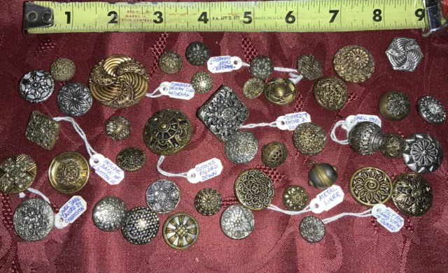 Antique Pierced Gilt Brass Twinkle Back Waistcoat Button Estate Lot