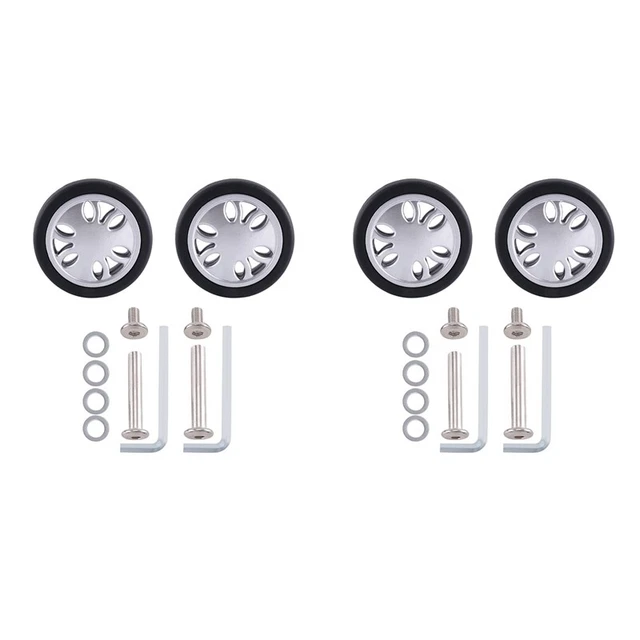 M6 50mmX12mm Luggage Suitcase Replacement Wheels Wear Resistant PU Caster D R4T8