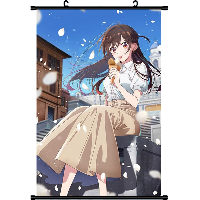 kanojo okarishimasu Cosplay HD Home Decor Scroll Painting Wall Art 60X90cm Anime