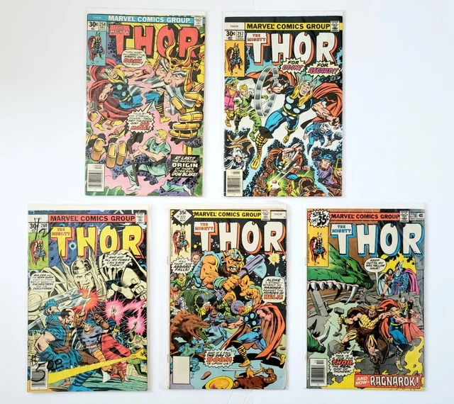 The Mighty THOR mixed issues #254-278 Marvel Comic Book LOT 1976 Hela Ragnarok
