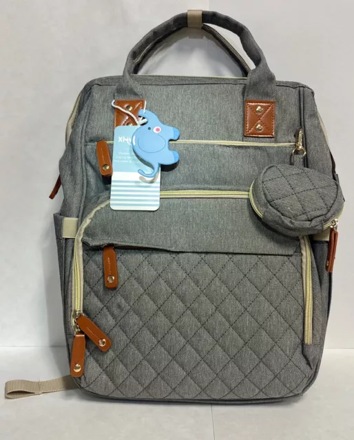 New Baby Diaper Bag Backpack w/Changing Station Travel Foldable Playpen USB Port