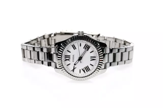 FOSSIL Womens AM4608 'Cecile' Silver Tone Stainless Steel 29mm Watch 133347 3