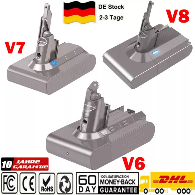 6000mAh Akku Für Dyson V8 V7 V6 DC31 Ersatzakku Großer SV10 Absolute Staubsauger