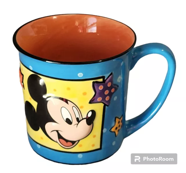 Vintage Child's Blue Celluloid Disney Mug Micky Mouse and Donald Duck 30s  by W