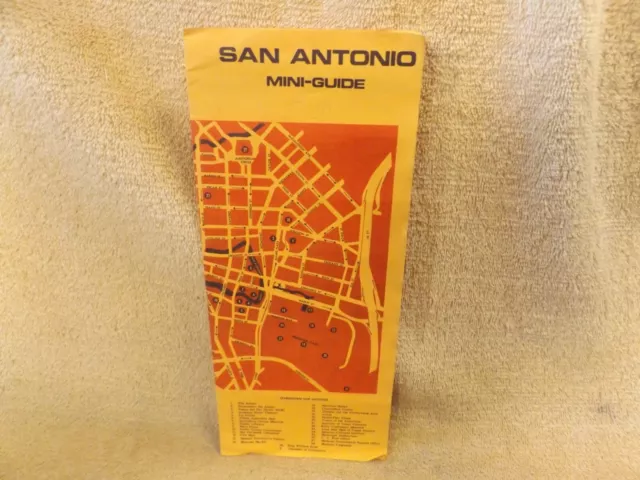 Vintage SAN ANTONIO MINI - GUIDE with Map of Downtown