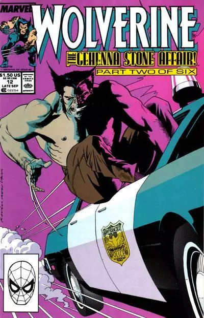 WOLVERINE (Vol. 2) #12 VG/F, Direct Marvel Comics 1989 Stock Image