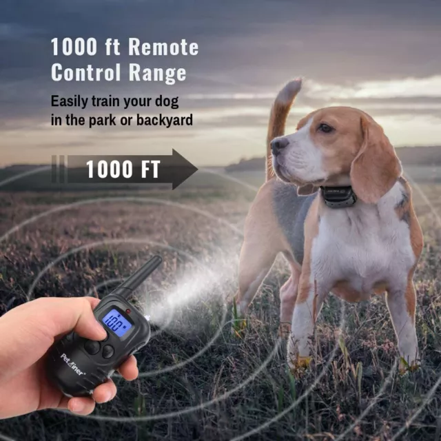 330Yard Remote Dog Shock Training Collar Rechargeable Waterproof LCD Pet Trainer 3