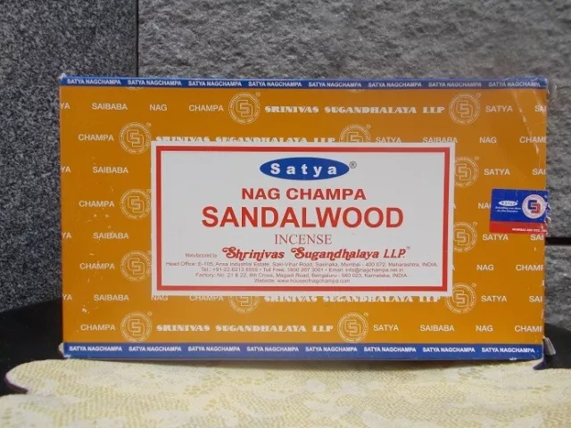 Incenso Satya Sandalo Sandalwood scatola 12 confezioni