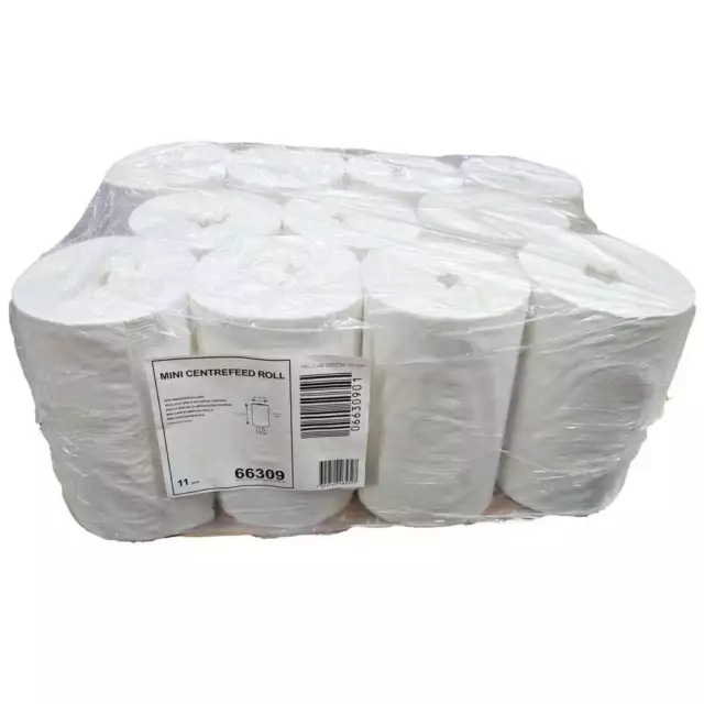 11 Handtuchrollen Tork Mini weiss Papier Handtuch 14x21,5cm 120m 66309