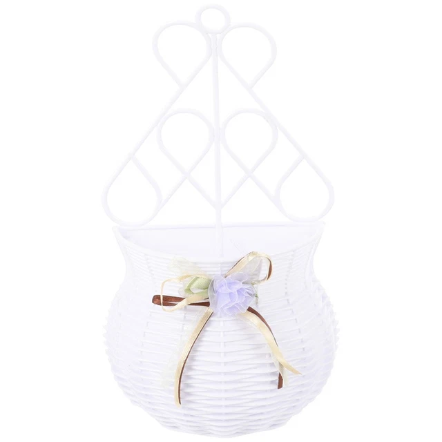 Panier Mural Suspendu Rotin Pour Plantes - Décoration Intérieure Boho, Panier Fleurs Artificielles