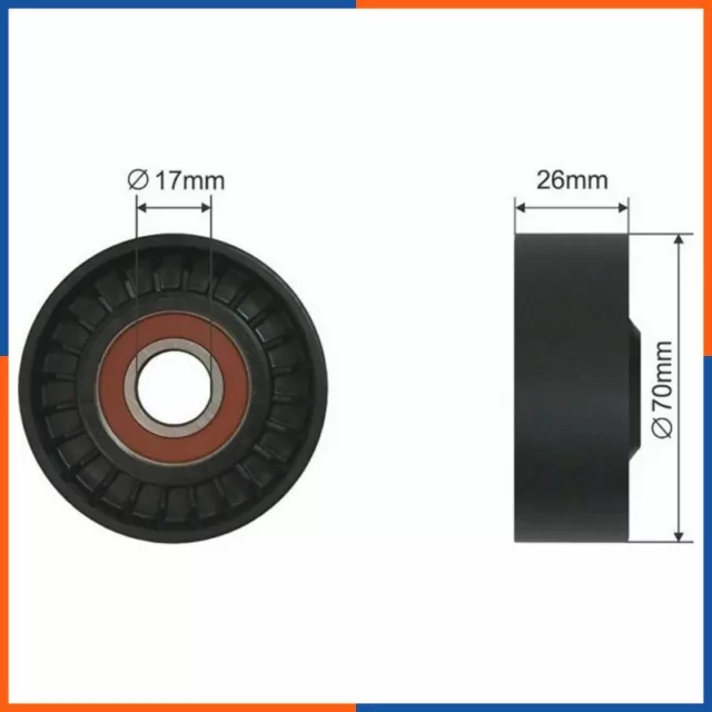 Galet tendeur de courroie d'accessoire pour CHRYSLER | 04792495AB, 0189
