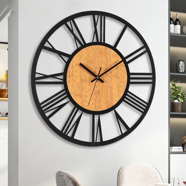 Large Roman Wall Clock Vintage Metal Wall Clock Oversized Big Wall Clock Home
