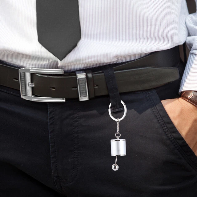 2 Pcs Key Organizer Gear Key Chain Pendant Keyrings Car Keys Metal Keychain Mini 4