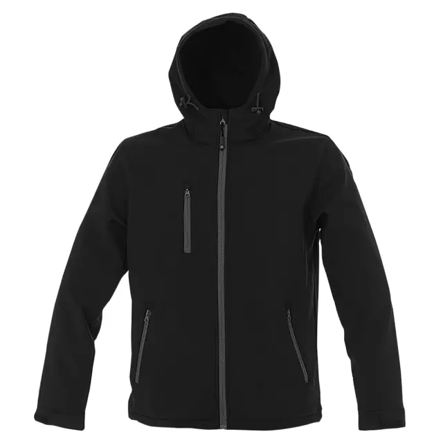 Giubbotto in Softshell 280 Grammi Impermeabile Nero Tg S - M