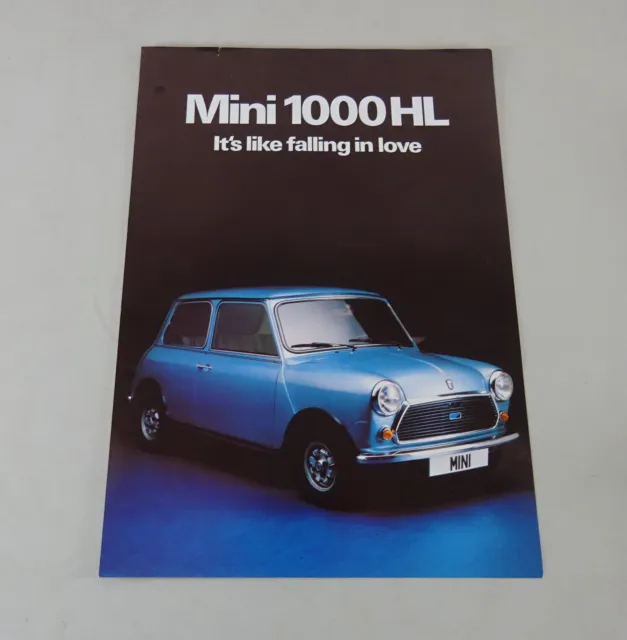 Prospectus / Brochure Leyland Mini 1000 Hl Support 10/1980