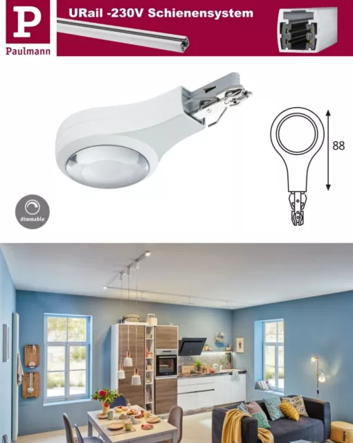 Paulmann URail LED Verbinder Endkappe 5,8Watt Weiß Matt Dimmbar  LED Technik