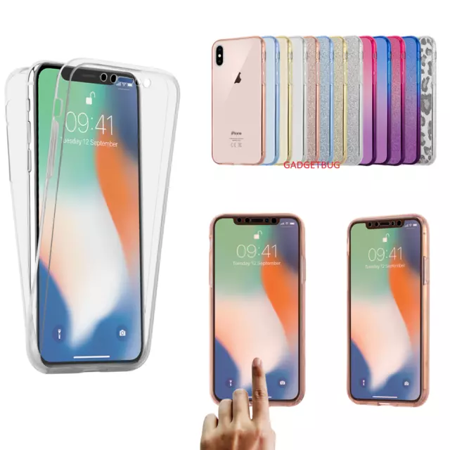 Schlanke stoßfeste Hybrid 360 TPU Gel Abdeckung Hülle für Apple iPhone 10 x 8 7 Plus 6 5 2