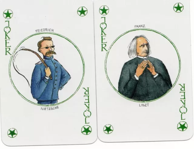 Pair of RARE MODERN "Famous People (Liszt & Nietzsche)" JOKER Playing Cards #26