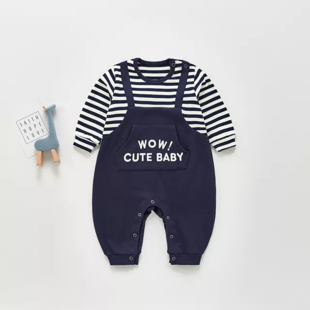 Baby Boy Romper - Cute Baby Growsuit - Cotton Baby Clothing - Toddler Outfit