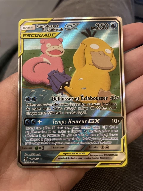 Carte Pokémon Ramoloss et Psykokwak GX 218/236 FR Neuve