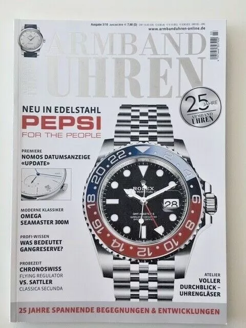 German watch magazin Magazine allemand montres ARMBAND UHREN 3/2018 ROLEX PEPSI