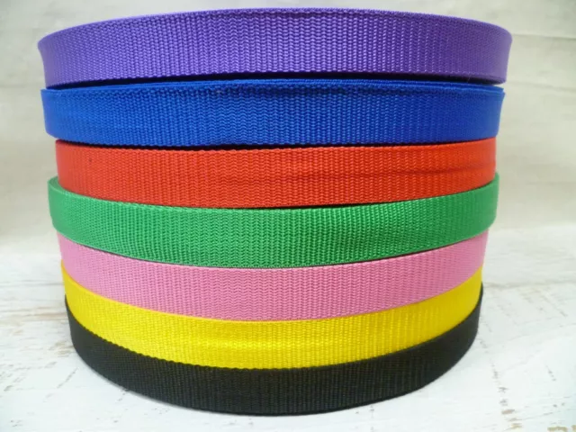 25mm Webbing - 5 Metres - Upholstery Bag Belt Tape Strap - Canvas Tent Strapping