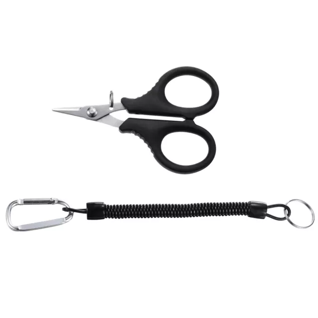 FISHING SCISSORS SERRATED Shears with Lanyard Small Line Cutter