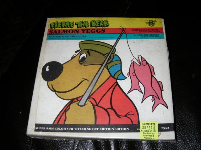 Super 8mm - Salmon Yeggs - Pierre The Bear - Silent - Sealed Box - 200ft - *344