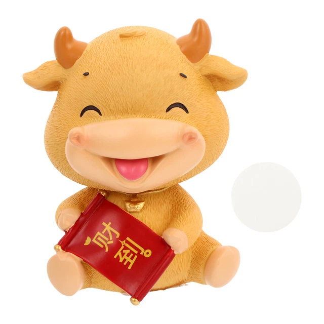 Statue de vache Zodiac Année de mascotte Mascot Figurines Cow 2021 Nouvel An