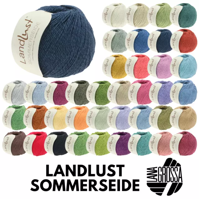 Lana Grossa LANDLUST SOMMERSEIDE 50 g leichter Baumwoll-Seidenmix 170 m