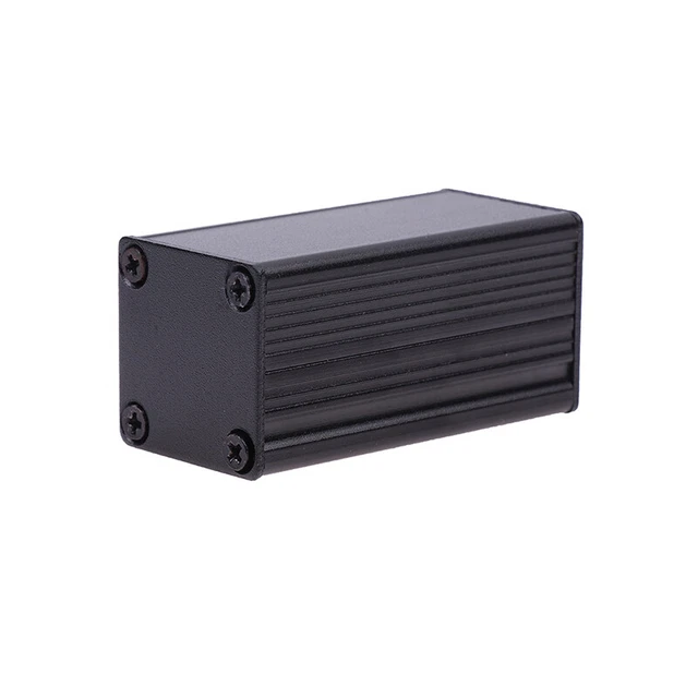 Custodia in alluminio nero fai da te estrusa Electronic Project Box 50x25x25 SC