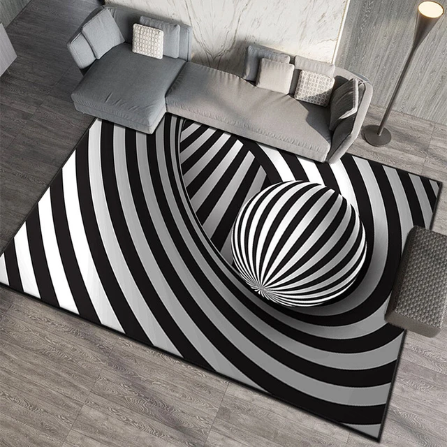 Alfombra decorativa de camuflaje vórtice paso alfombra dormitorio alfombra antideslizante puerta alfombra antideslizante