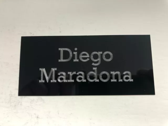 Diego Maradona Napoli - 110x50mm Engraved Plaque / Plate for Signed Memorabilia