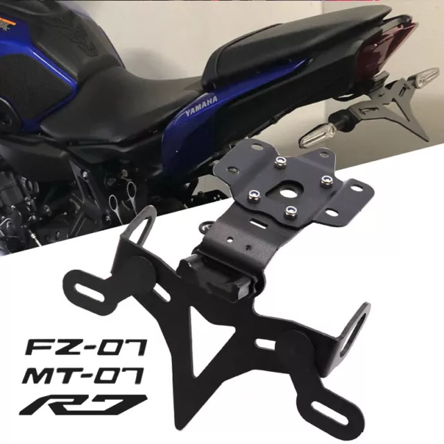 For 2014-2023 Yamaha MT-07 FZ-07 R7 License Plate Holder Mount Bracket & Light