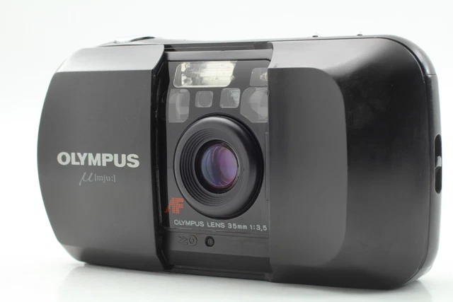 ALL Works [ Exc+++++ ] Olympus μ mju Black AF 35mm Point&Shoot From JAPAN