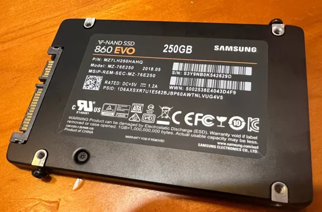 Samsung Internal SSD 250GB 860 EVO SATA III - (MZ-76E250B/EU)